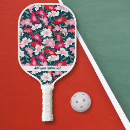 Farbiges rosa, florales Muster beliebiger benutzer Pickleball Schläger