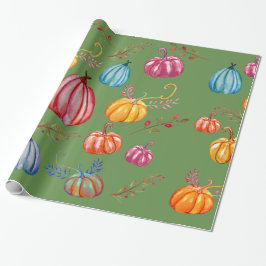 Farbiges rustikales Squash Wrapping Paper Geschenkpapier