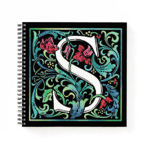 Farbiges S Monogram SpiralNotebook