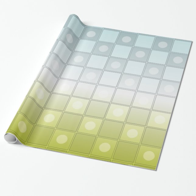 Farbiges Schachbrett-Muster Geschenkpapier (Ungerollt)