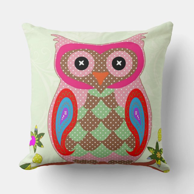 Farbiges Schäldesign 16 x 16 rund Kissen (Vorderseite)