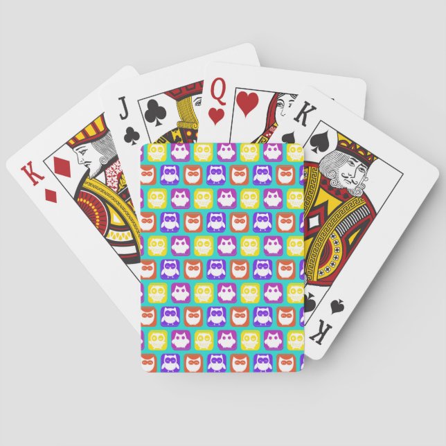 Farbiges Schellmuster Spielkarten (Rückseite)
