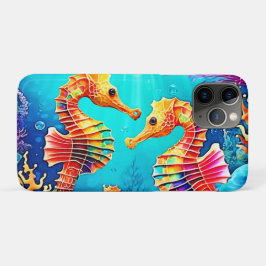 Farbiges Seepferd Pair Design Case-Mate iPhone Hülle