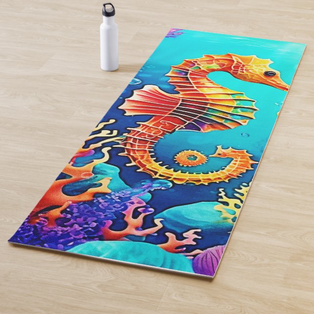 Farbiges Seepferd Pair Design Yogamatte (Beispiel)
