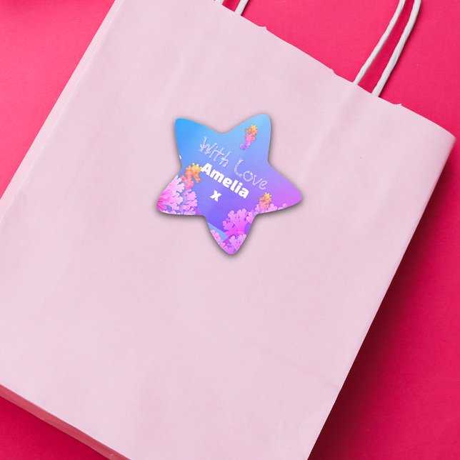 Farbiges Seepferd Party Stern-Aufkleber (Von Creator hochgeladen)