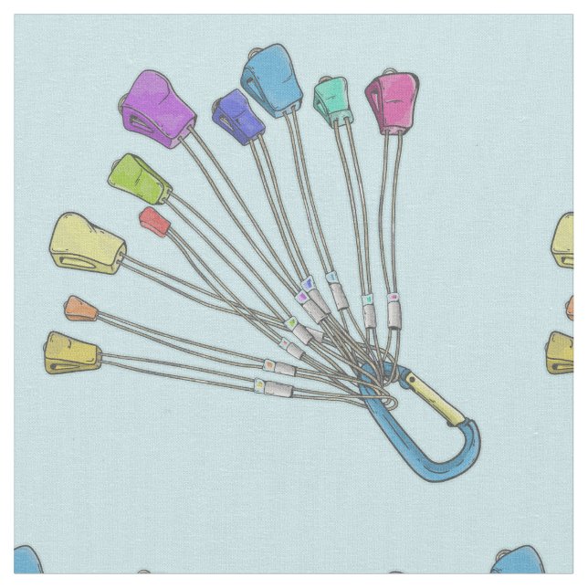 Farbiges Set von Kletternüssen Stoff (Nahaufnahme)