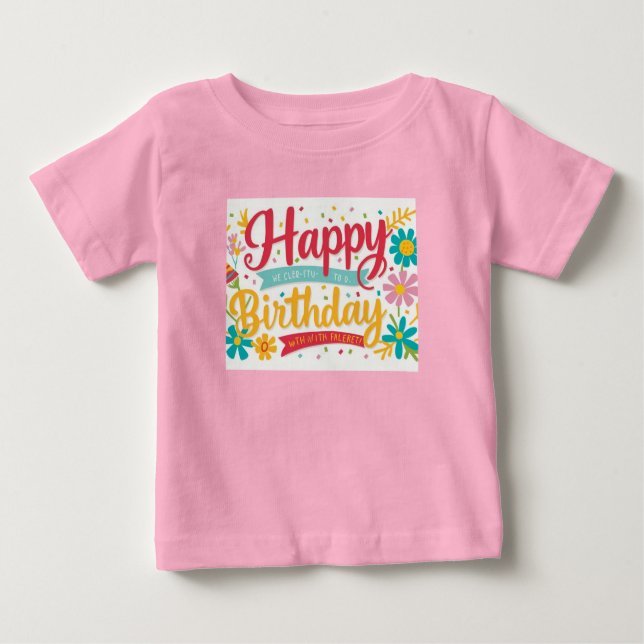 Farbiges Shirt zum Geburtstag für Kinder (Vorderseite)