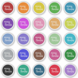 Farbiges Siegel wie "Vielen Dank" Sticker