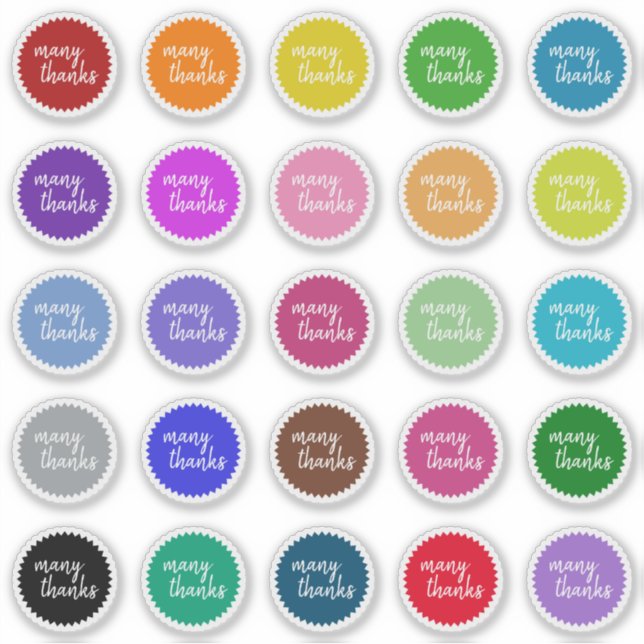 Farbiges Siegel wie "Vielen Dank" Sticker (Vorderseite)
