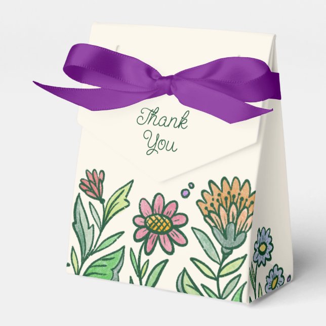 Farbiges skandinavisches Brautparty Geschenkschachtel (Vorderseite)