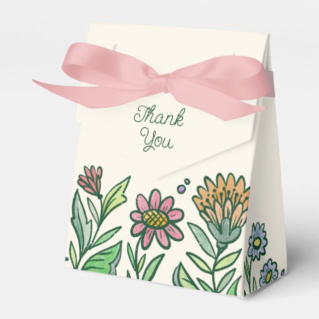 Farbiges skandinavisches Brautparty Geschenkschachtel (Vorderseite)