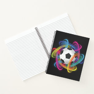 Farbiges Soccer Ball SpiralNotebook Notizbuch