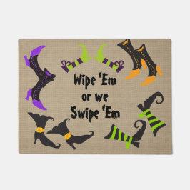 Farbiges sonniges Halloween Doormat - Hexenschuhe Fußmatte