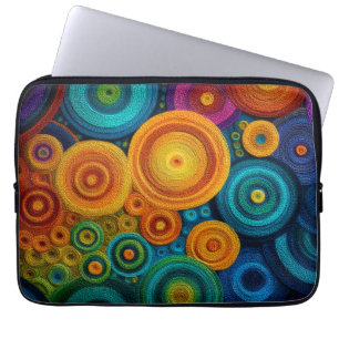 Farbiges Spiral-Abstraktes Muster Geometrischer St Laptopschutzhülle