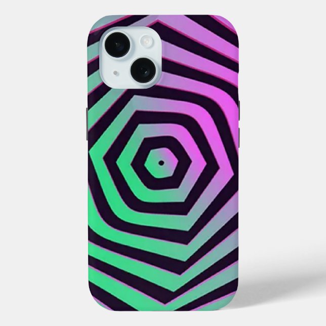 Farbiges Spiraldesign Case-Mate iPhone Hülle (Rückseite)