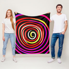 Farbiges Spiralmuster Fleecedecke