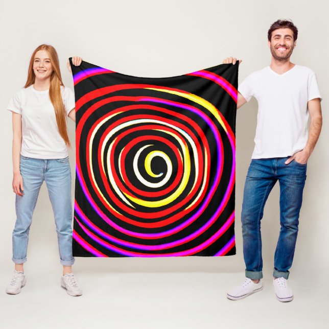 Farbiges Spiralmuster Fleecedecke (Beispiel)