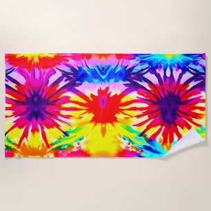 FARBIGES SPLASH-DESIGN MODERNES TIE-DYE STRANDTUCH