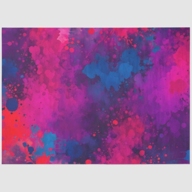 Farbiges Spritzer Paint Art Tissue Paper Seidenpapier (Vorderseite)