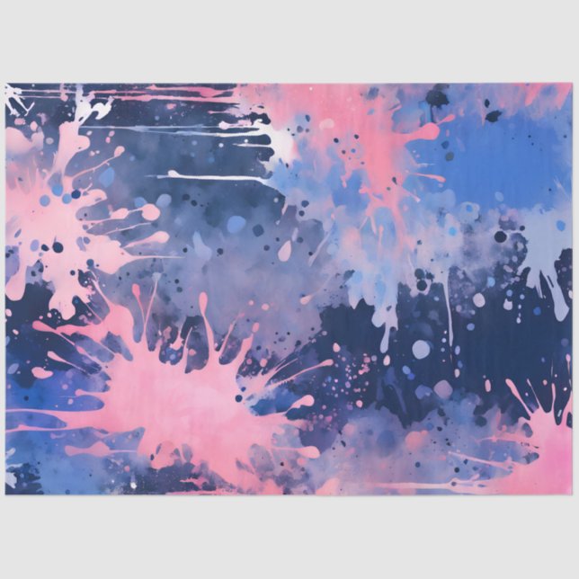 Farbiges Spritzer Paint Art Tissue Paper Seidenpapier (Vorderseite)