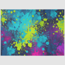 Farbiges Spritzer Paint Art Tissue Paper