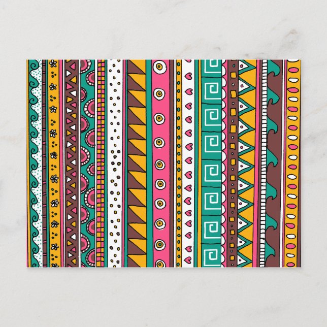 Farbiges Stammmuster Postkarte (Vorderseite)