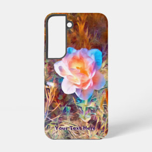 Farbiges stilisiertes Blumen-Acryldruck Samsung Galaxy Hülle