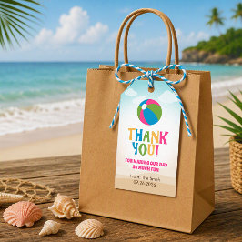 Farbiges Strand-Themen (Strandball) Geschenk-Anhän Geschenkanhänger