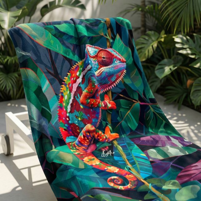 Farbiges Strandtuch von Chameleon (Chameleon Beach towel)