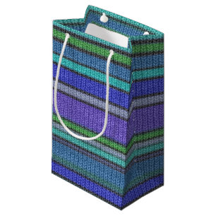 Farbiges Strickmuster Streifen nahtlos Muster 2 Kleine Geschenktüte