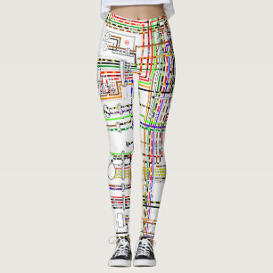 Farbiges Stromsystem Leggings