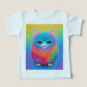 Farbiges Süße Tier Print T - Shirt