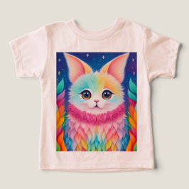 Farbiges Süße Tier Print T - Shirt