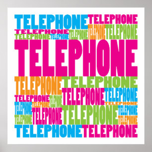 Farbiges Telefon Poster