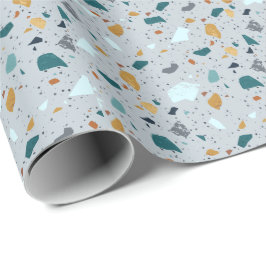 Farbiges Terrazzo-Muster Geschenkpapier