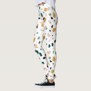 Farbiges Terrazzo-Muster Leggings
