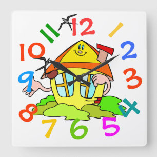 Farbiges Thema Kinderzimmer Uhr Uhr