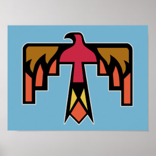 Farbiges Thunderbird-Design Poster