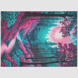 Farbiges Tissue of Batik Forest Art Seidenpapier