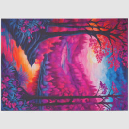Farbiges Tissue of Batik Forest Art Seidenpapier