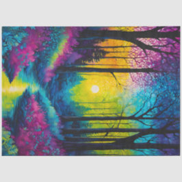 Farbiges Tissue of Batik Forest Art Seidenpapier