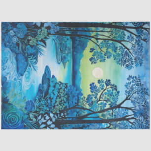 Farbiges Tissue of Batik Forest Art Seidenpapier