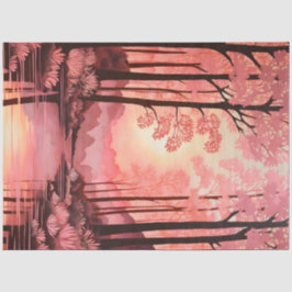 Farbiges Tissue of Batik Forest Art Seidenpapier