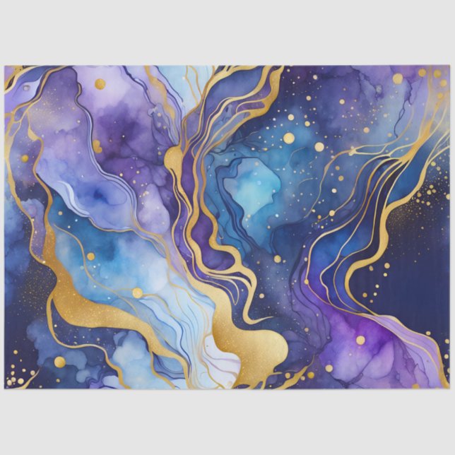 Farbiges Tissue (Tissue) aus Marmorfarben Seidenpapier (Vorderseite)