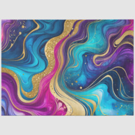 Farbiges Tissue (Tissue) aus Marmorfarben Seidenpapier