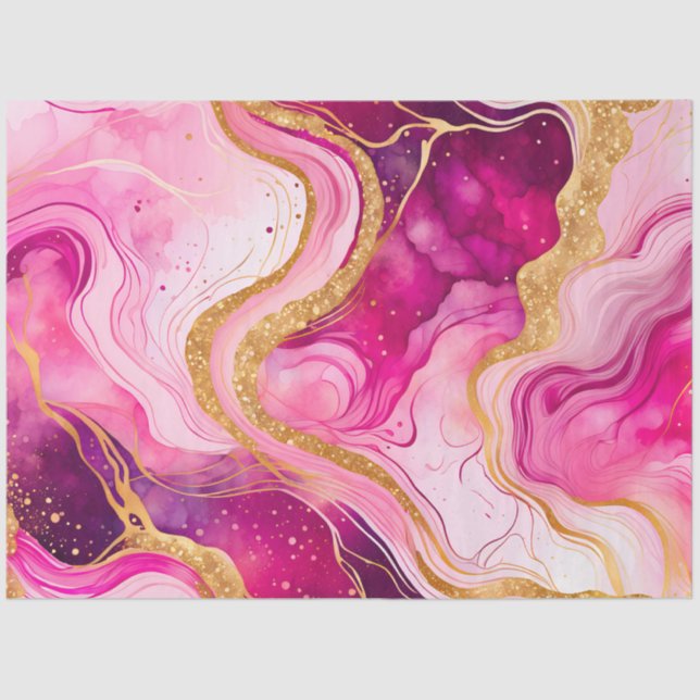 Farbiges Tissue (Tissue) aus Marmorfarben Seidenpapier (Vorderseite)