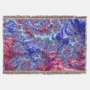 Farbiges Trippy Groovy Digitales Abstraktes Frakta Decke