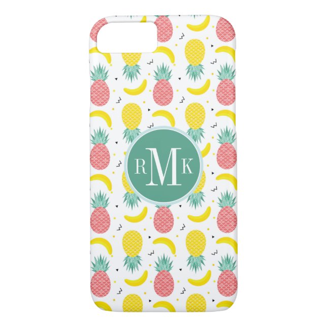 Farbiges tropisches Fruchtmuster Case-Mate iPhone Hülle (Rückseite)