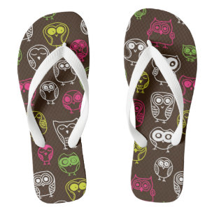 Farbiges Uhdoodmuster Flip Flops