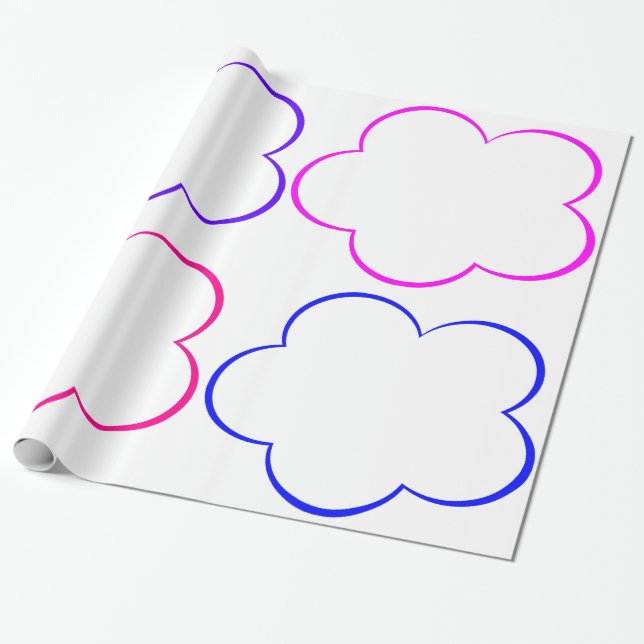 Farbiges Umschlagpapier für Wolken Geschenkpapier (Ungerollt)